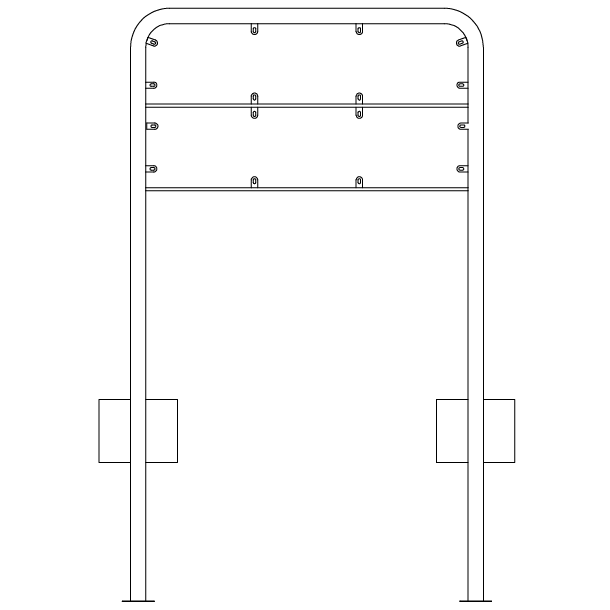 Galge lav 2x23,5x100 cm