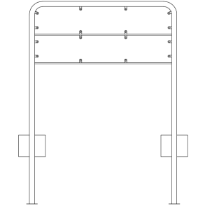 Galge lav 2x23,5x125 cm