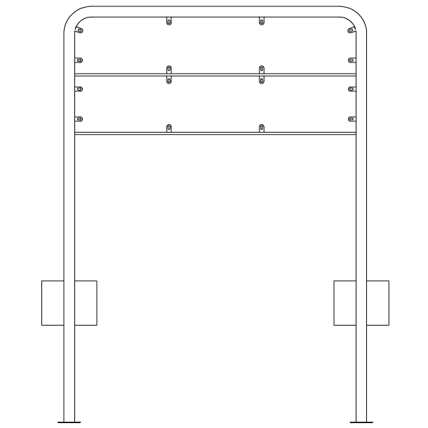 Galge lav 2x23,5x125 cm