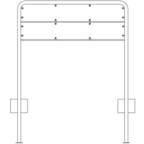 Galge lav 2x23,5x150 cm