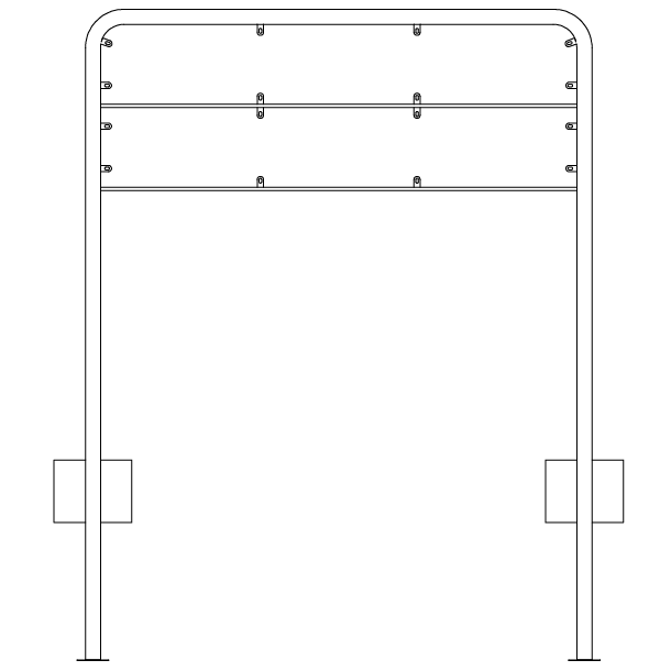 Galge lav 2x23,5x150 cm
