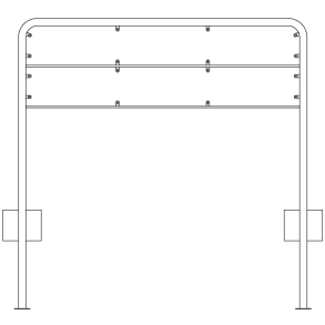 Galge lav 2x23,5x175 cm