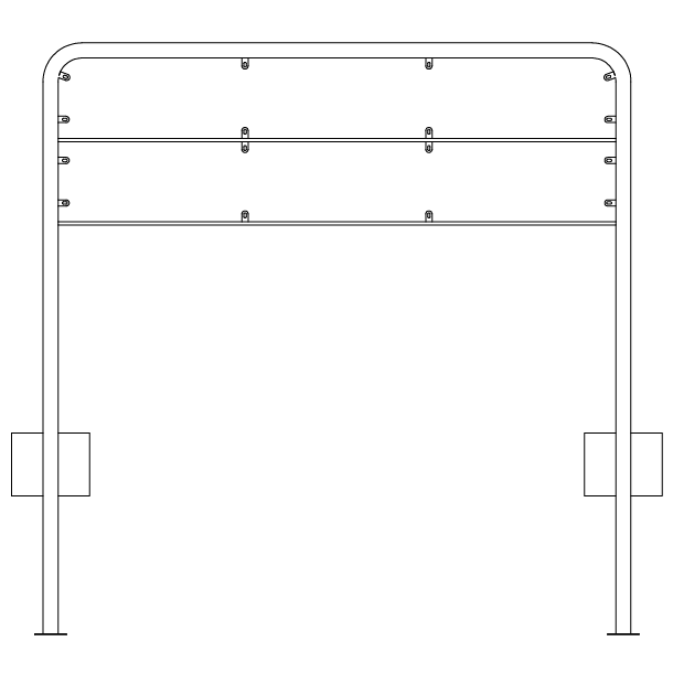 Galge lav 2x23,5x175 cm