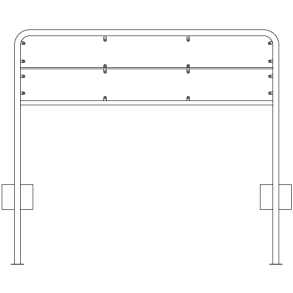Galge lav 2x23,5x200 cm