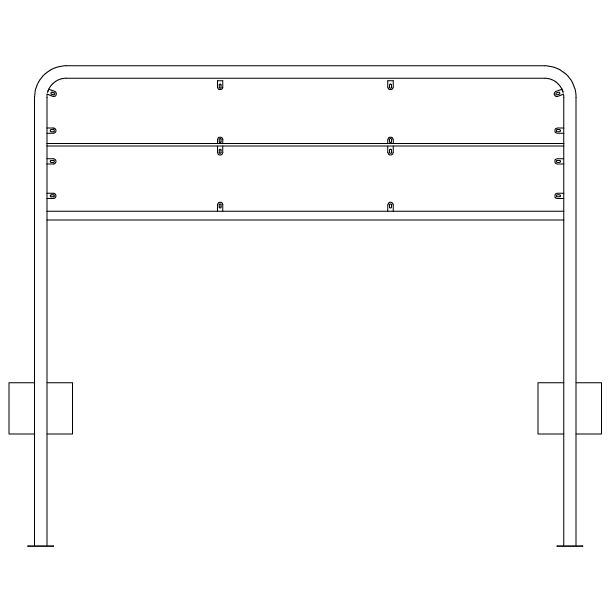 Galge lav 2x23,5x200 cm
