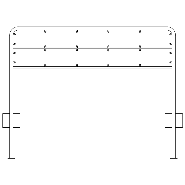 Galge lav 2x23,5x225 cm