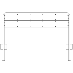 Galge lav 2x23,5x250 cm
