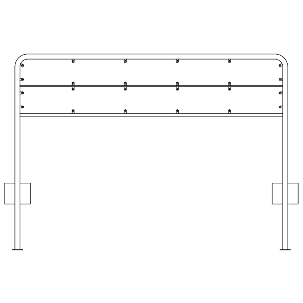 Galge lav 2x23,5x250 cm