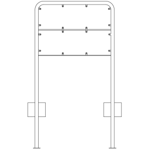Lav galge til 2x33 cm høje tavler