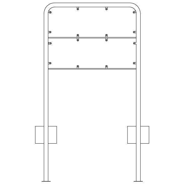 Galge lav 2x33x100 cm