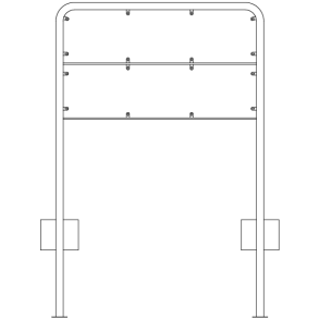 Galge lav 2x33x125 cm