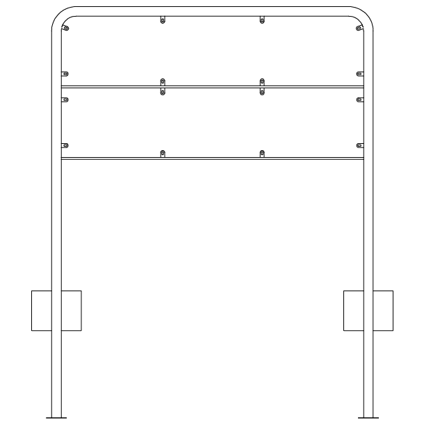Galge lav 2x33x150 cm