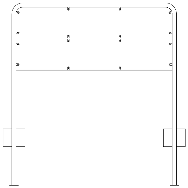 Galge lav 2x33x175 cm