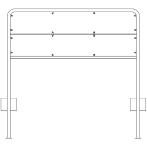 Galge lav 2x33x200 cm