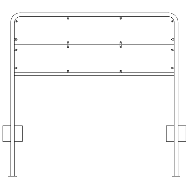 Galge lav 2x33x200 cm