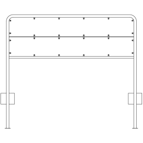 Galge lav 2x33x225 cm