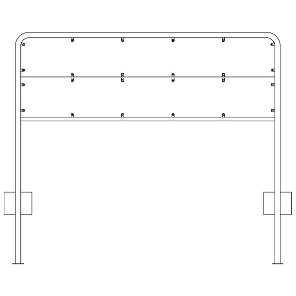 Galge lav 2x33x225 cm