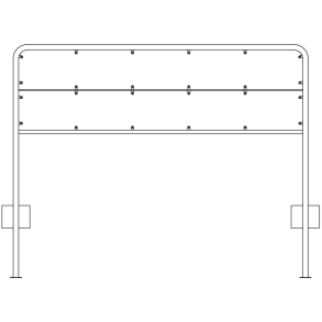 Galge lav 2x33x250 cm