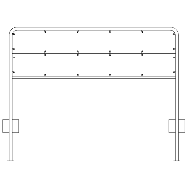 Galge lav 2x33x250 cm