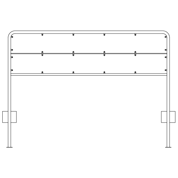 Galge lav 2x33x275 cm