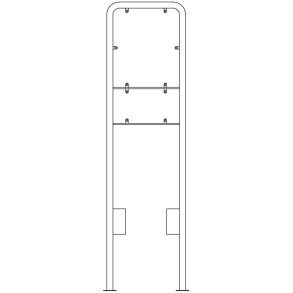 Galge lav 60x50+25x50 cm