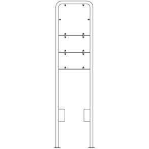 Galge lav 50x50+2x25x50 cm