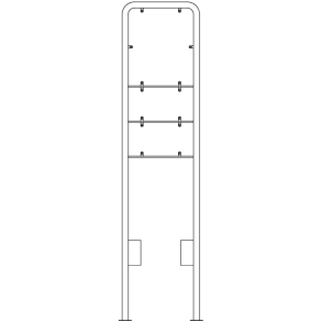 Galge lav 60x50+2x25x50 cm