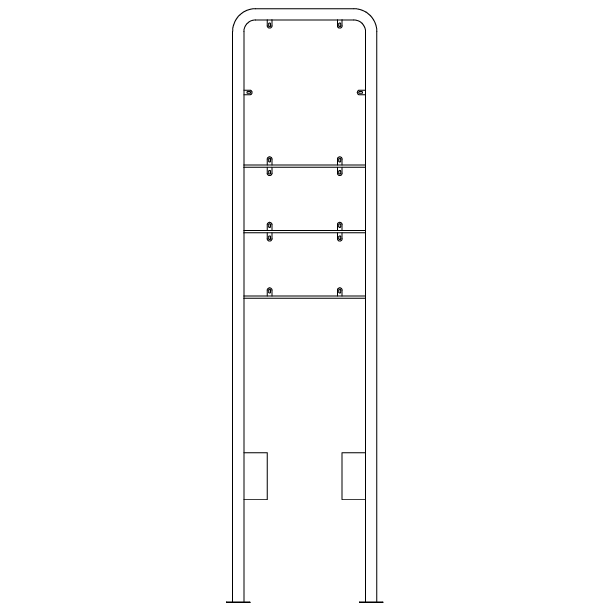 Galge lav 60x50+2x25x50 cm