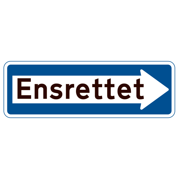 E19 - Ensrettet frdsel hjre - 30x80cm