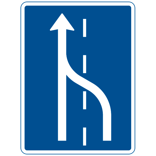 E16,2,3 - Vognbaneforlb med vognbaneskift - 120x90cm