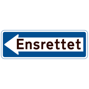 E19,1 - Ensrettet færdsel venstre
