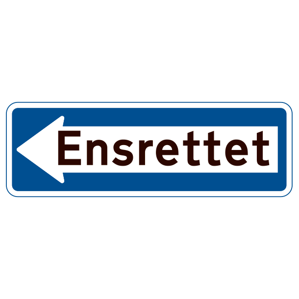 E19,1 - Ensrettet frdsel venstre - 30x80cm