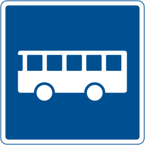 E22,4-V - Anbefalet rute for bus venstre - 50x50cm