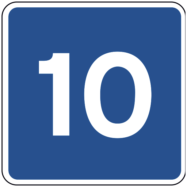 E39-10 - Anbefalet hastighed - 70x70cm