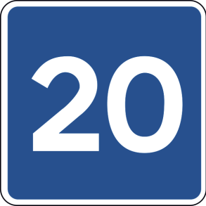 E39-20 - Anbefalet hastighed