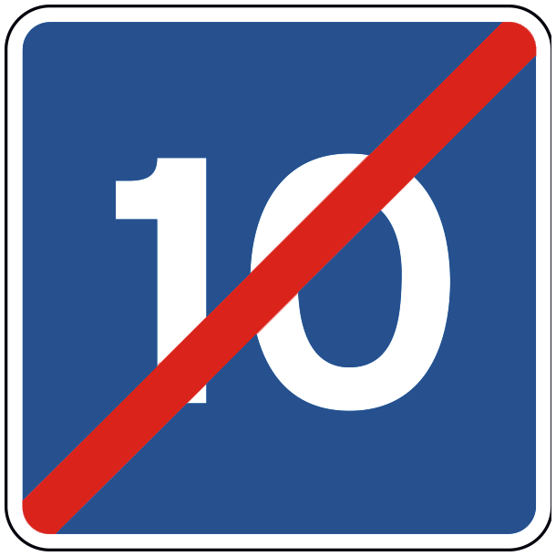 E40-10 - Ophr af anbefalet hastighed - 70x70cm