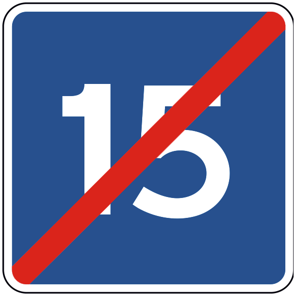 E40-15 - Ophr af anbefalet hastighed - 70x70cm