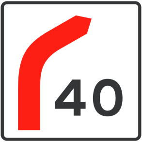 E41-40 - Hastighedsangivelse for frakørsel