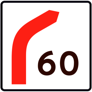 E41-60 - Hastighedsangivelse for frakørsel