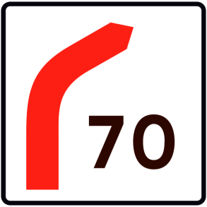 E41-70 - Hastighedsangivelse for frakørsel