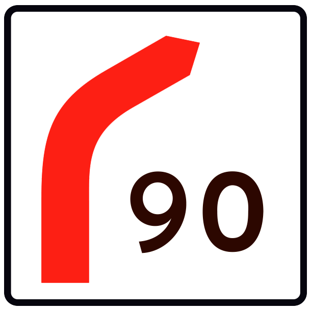 E41-90 - Hastighedsangivelse for frakrsel - 70x70cm