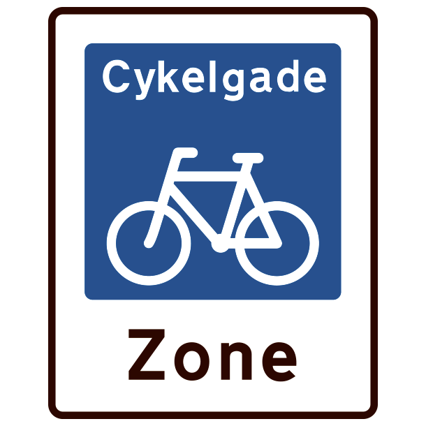 E47 - Cykelgade - 50x40cm