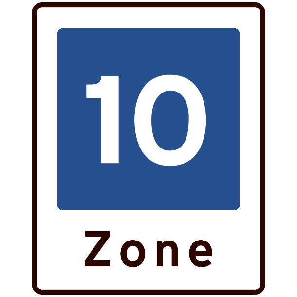 E53-10 - Omrde med fartdmpning - 50x40cm