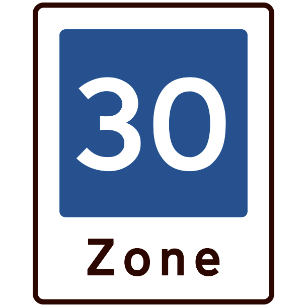 E53-30 - Omrde med fartdmpning - 50x40cm