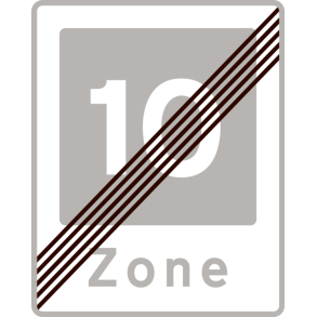 E54-10 - Ophør af område med fartdæmpning