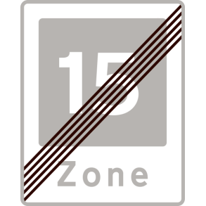 E54-15 - Ophør af område med fartdæmpning