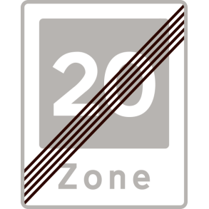 E54-20 - Ophør af område med fartdæmpning