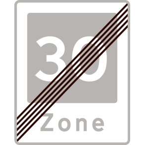 E54-30 - Ophør af område med fartdæmpning