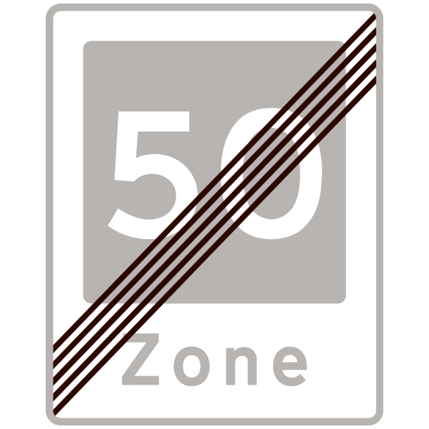 E54-50 - Ophr af omrde med fartdmpning - 50x40cm