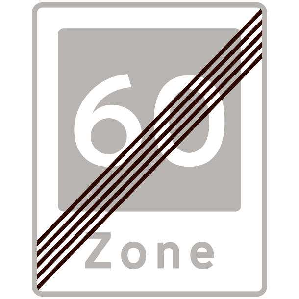 E54-60 - Ophr af omrde med fartdmpning - 50x40cm